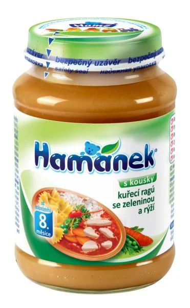 Пюре Hamanek Рагу из овощей с цыпленком (8+ мес.), 190 г