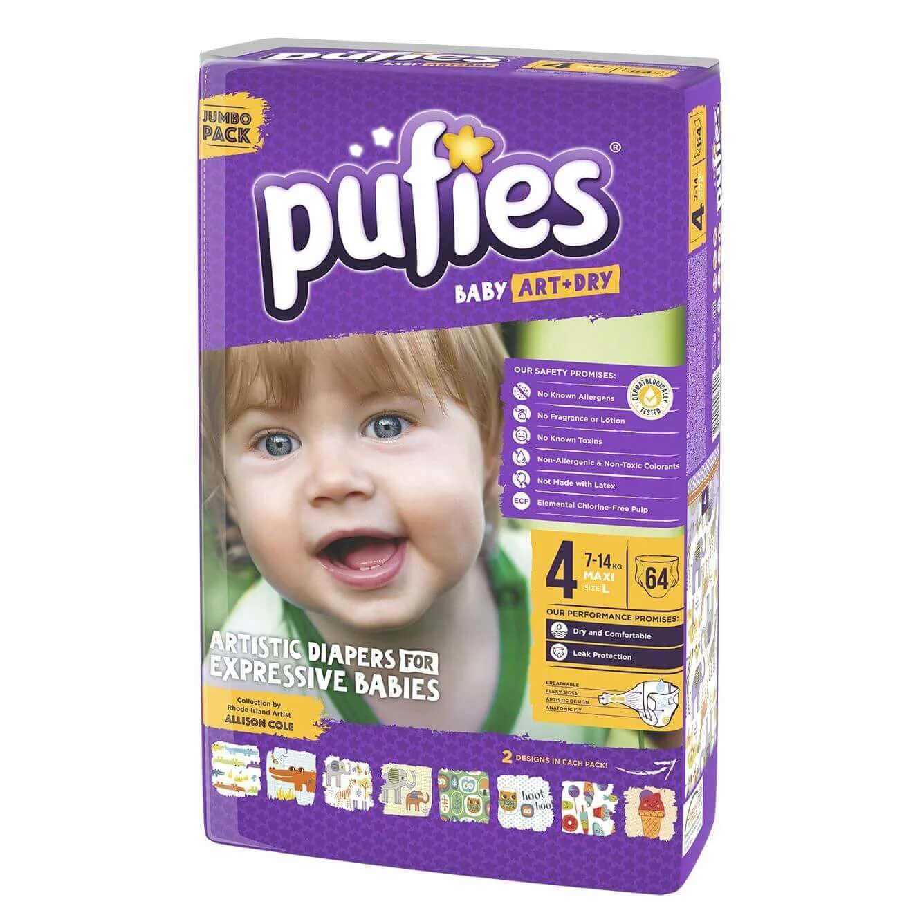 Scutece Pufies Baby Art&amp;Dry 4 (7-14 kg), 64 buc. foto