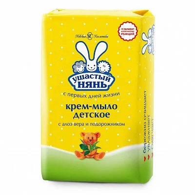 Крем-мыло Ушастый нянь с алоэ вера и подорожником, 90 г