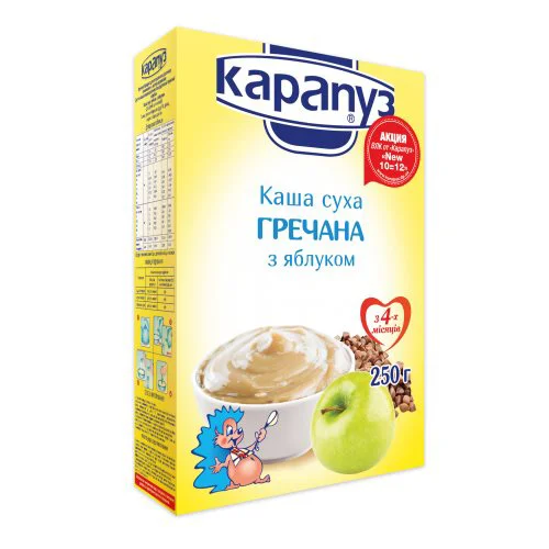 Terci de hrisca fara lapte Karapuz cu mere (4+ luni), 250 g foto