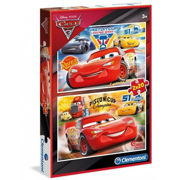 image for Puzzle Clementoni Disney Cars 3, 2 in 1 (20+20 piese) foto