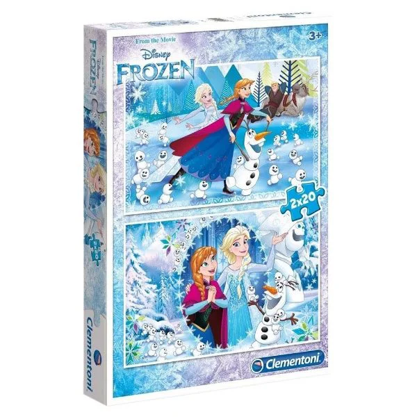 image for Puzzle Clementoni Disney Frozen, 2 in 1 (20+20 piese) foto