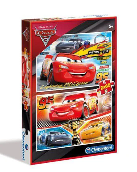 image for Puzzle Clementoni Disney Cars 3, 2 in 1 (60+60 piese) foto