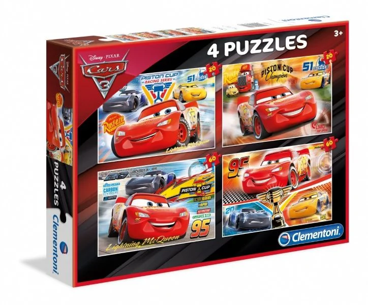 image for Puzzle Clementoni Disney Cars 3, 4 in 1 (20+20+60+60 piese) foto