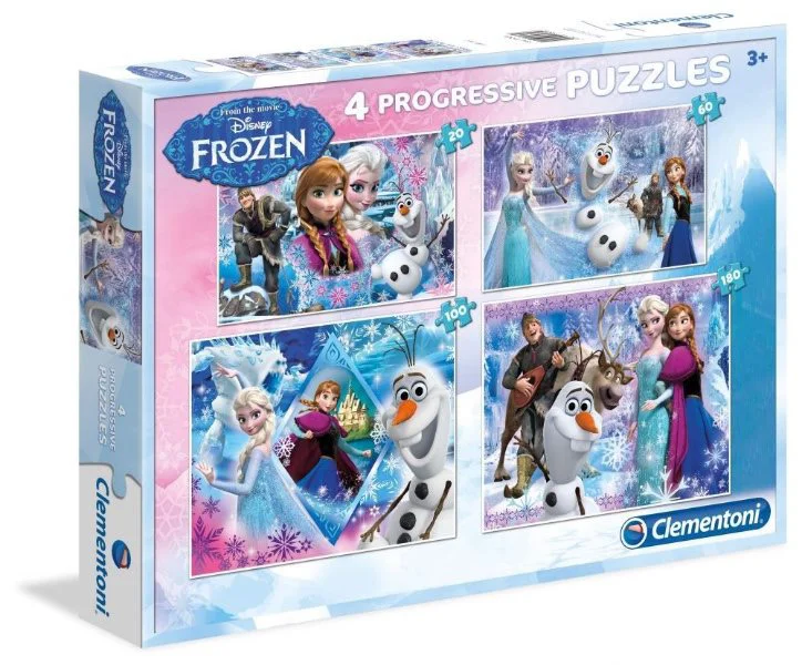 Puzzle Clementoni Disney Frozen, 4 in 1 (20+60+100+180 piese) foto