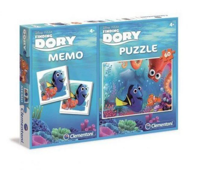 Puzzle Clementoni Disney Finding Dory + Memo, 2 in 1 (60 piese) foto