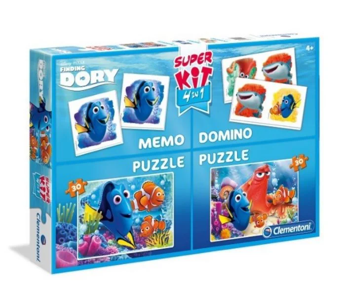 Puzzle Clementoni Disney Finding Dory + Memo + Domino, 4 in 1 (30+30 piese) foto