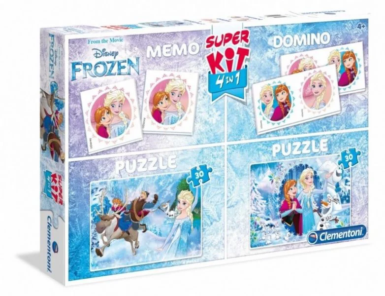 image for Puzzle Clementoni Disney Frozen + Memo + Domino, 4 in 1 (30+30 piese) foto