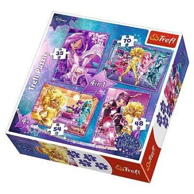 Puzzle Trefl Disney Star Darlings, 4 in 1 (35+48+54+70 piese) foto