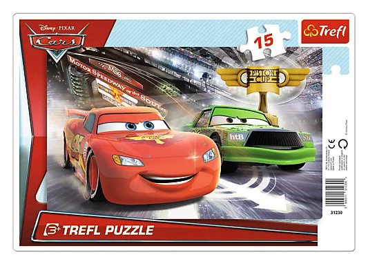 Puzzle Trefl Disney Cars 2 Frame Race to win the cup, 15 piese foto