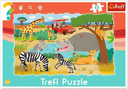 Puzzle Trefl Frame Safari, 15 piese foto