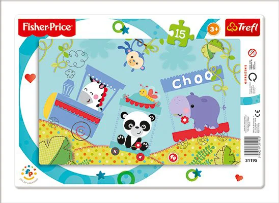 Puzzle Trefl Frame Happy Train, 15 piese foto