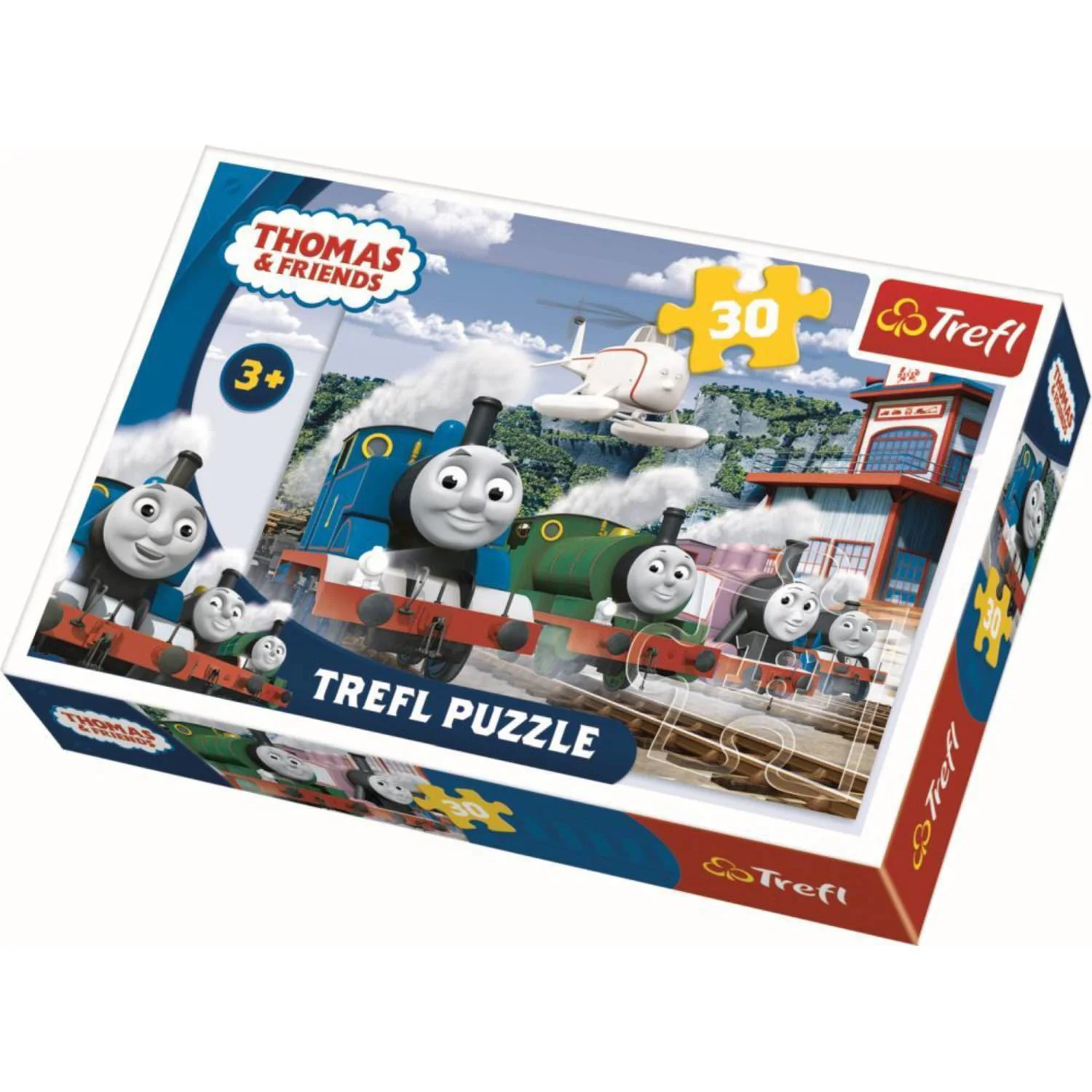 Puzzle Trefl Thomas si prietenii sai, Cursa de pe cai ferate, 30 piese foto