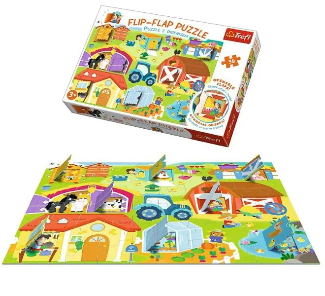 Puzzle Flip-Flap Trefl On the farm, 36 piese foto