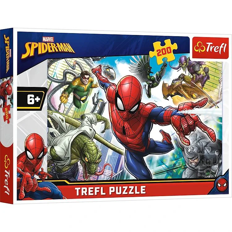 Puzzle Trefl Marvel Spiderman, Nascut pentru a fi un super-erou, 200 piese foto