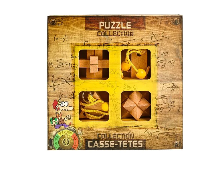image for Set Puzzle IQ Eureka x4 Wooden puzzles EXPERT foto