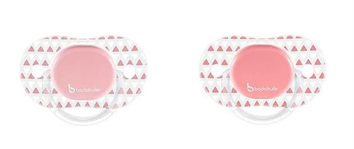 Suzete ortodontice reversibile Badabulle Azdec Girl (0-6 luni), 2 buc.