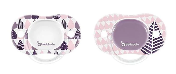 Suzete ortodontice reversibile Badabulle Pink Trees Girl (6-12 luni), 2 buc.