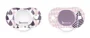Suzete ortodontice reversibile Badabulle Pink Trees Girl (6-12 luni), 2 buc.