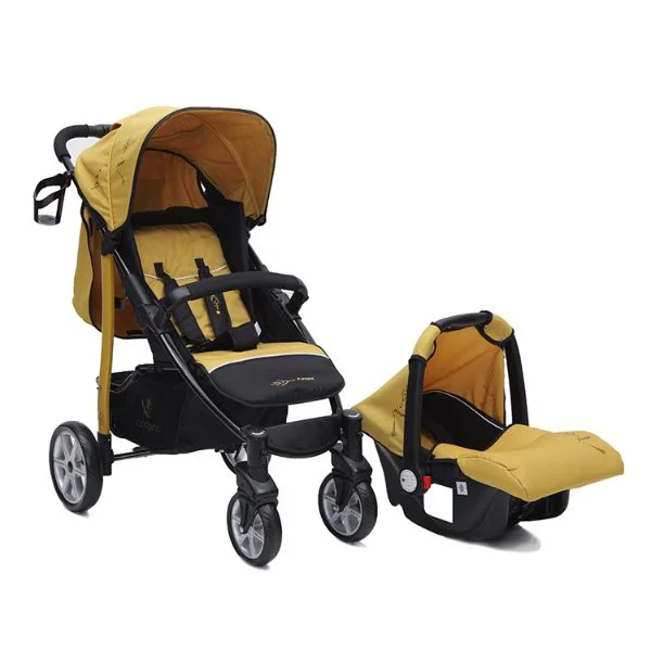 image for Carucior Cangaroo Arrow Yellow + scaun auto foto