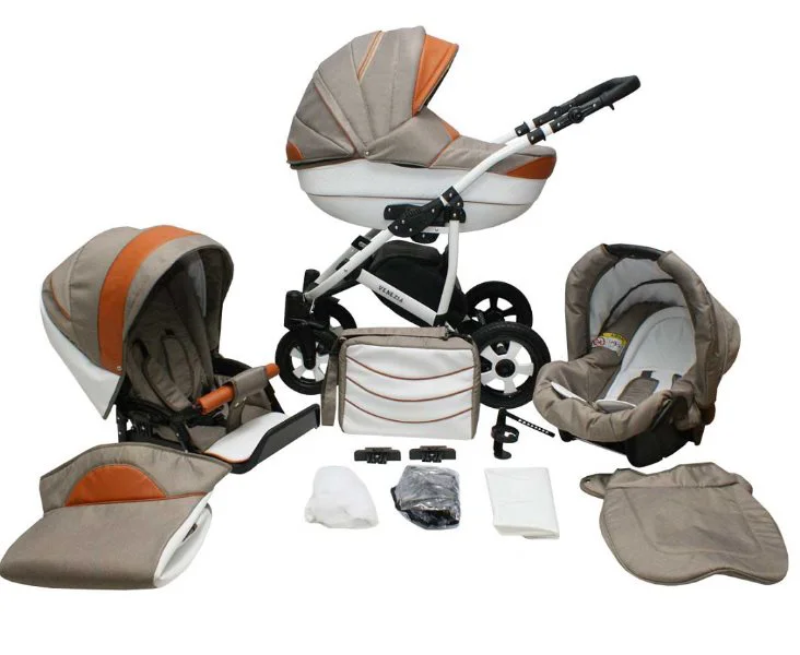 Коляска 3 в 1 Mikrus Venezia Deluxe Beige foto