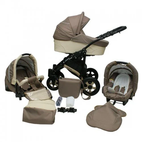 Коляска 3 в 1 Mikrus Venezia Beige