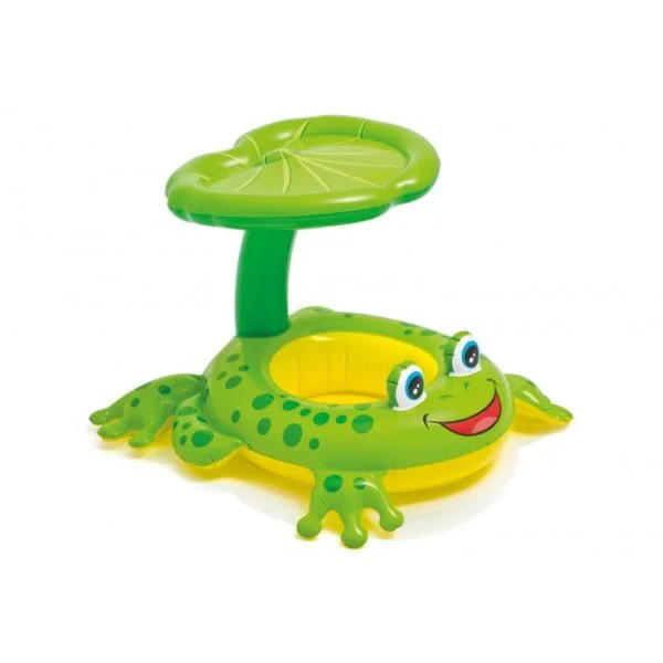 image for Надувной плотик с навесом Intex "Froggy Friend" (1-2 года), 119x79 foto