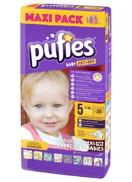 Scutece Pufies Baby Art&amp;Dry 5 (11-20 kg), 50 buc. foto