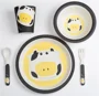 Set de alimentatie BabyGo Bamboo Cow din fibre de bambus, 5 piese foto