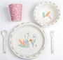Set de alimentatie BabyGo Bamboo Rabbit din fibre de bambus, 5 piese foto