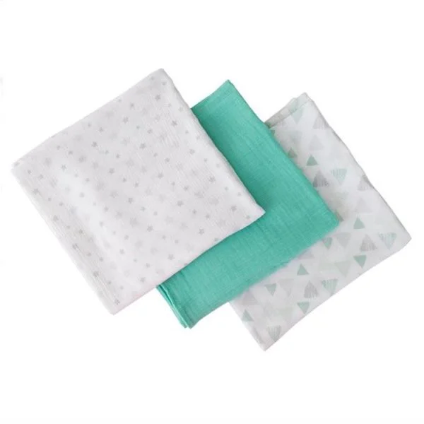 Set 3 paturici de muselina Summer Infant SwaddleMe Triunghi/Stelute foto