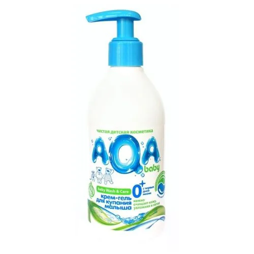 Gel de dus crema pentru bebelusi AQA Baby (0+ luni), 300 ml foto