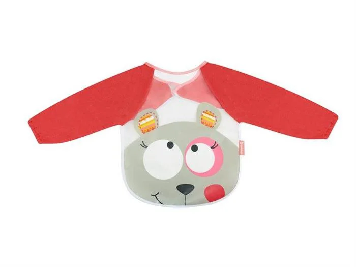 Нагрудник с длинным рукавом Badabulle Pink Bear