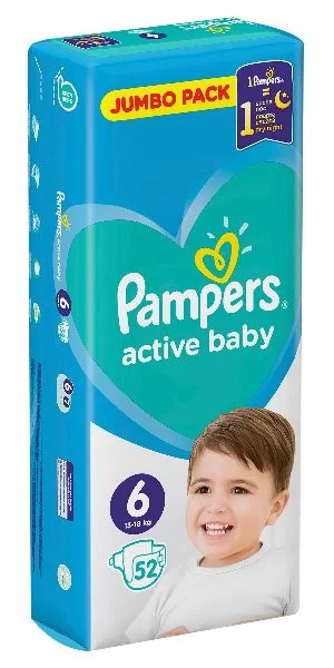 Scutece Pampers Active Baby 6 Extra Large (13-18 kg), 52 buc. foto