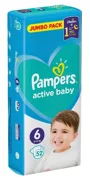 Scutece Pampers Active Baby 6 Extra Large (13-18 kg), 52 buc. foto