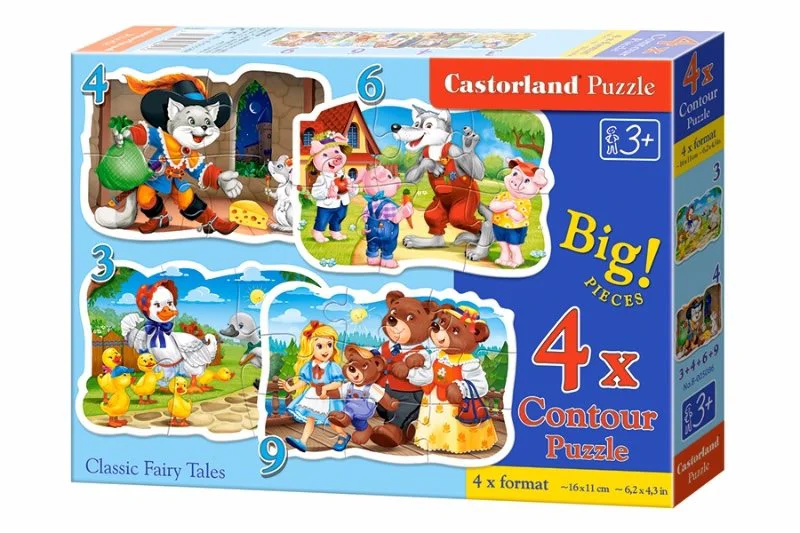Пазл Касторланд Classic Fairy Tales, 4 в 1 (3+4+6+9 эл.) foto