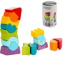 Set de constructie din lemn educativ Cubika LD-8 Turn flexibil, 8 piese foto