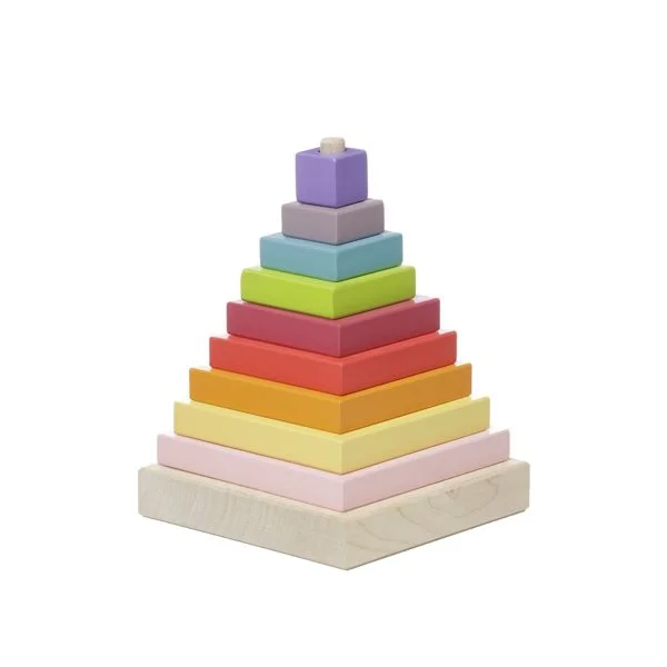 Piramida din lemn educativa Cubika foto