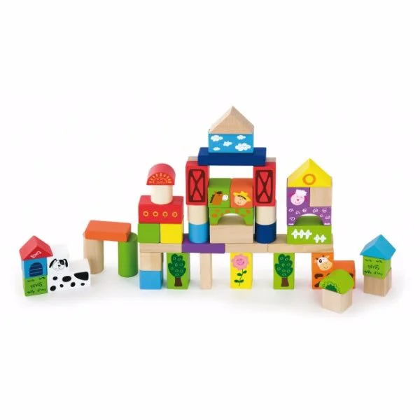 Деревянный конструктор Viga Toys Farm, 50 деталей foto