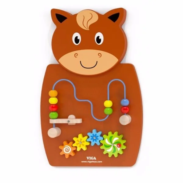 Деревянная игрушка Viga Toys Wall Toy Wire Beads &amp; Gears