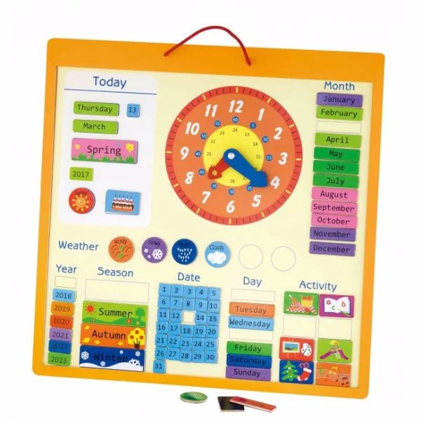 Jucarie din lemn Viga Toys Magnetic Calendar foto