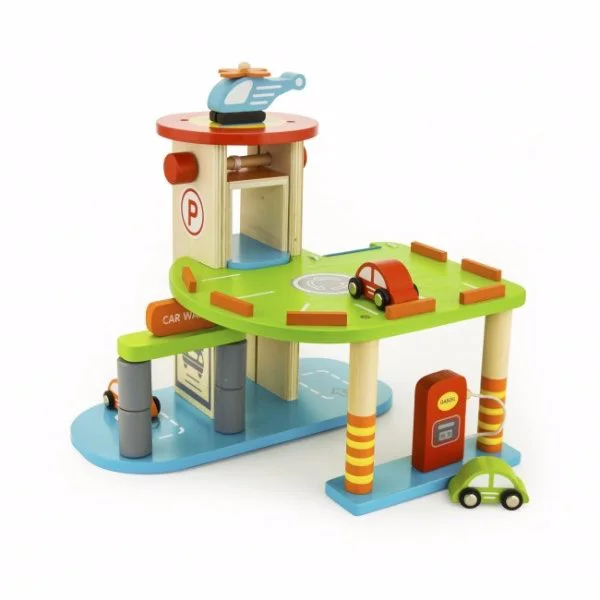 image for Set de joc din lemn Viga Toys Garage foto