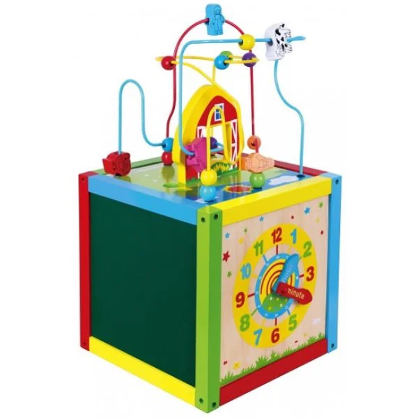 Cub educativ din lemn Viga Toys Toy Cube 5 in 1 foto