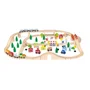 Set de joc din lemn Viga Toys Train Set, 90 piese foto