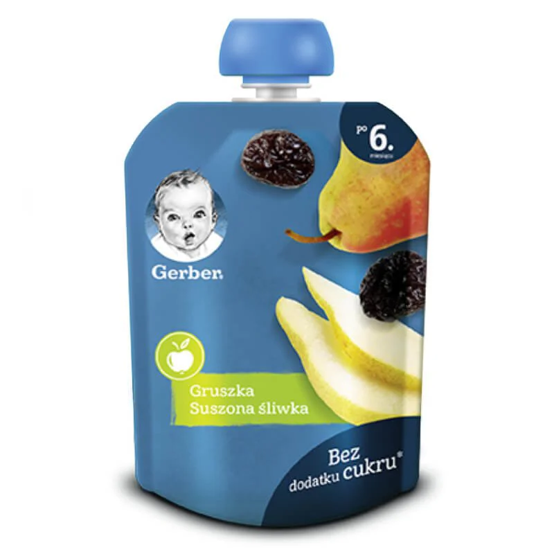 Piure Gerber de pere si prune uscate (6+ luni), 90 g foto