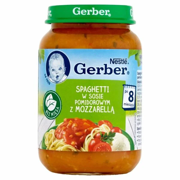 image for Piure Gerber Spaghetti in sos de rosii cu mozzarella (8+ luni), 190 g foto