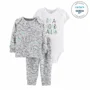 Carter's Set 3 piese Dinozaur - body, bluza si pantaloni foto