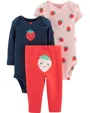 Carter's Set 3 piese Capsunica - 2 body si pantaloni foto