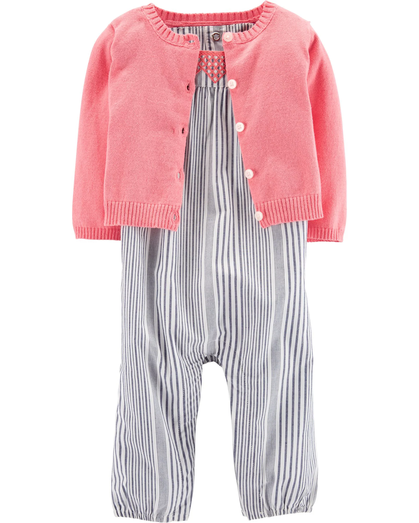 Carter's Set 2 piese - salopeta si cardigan foto