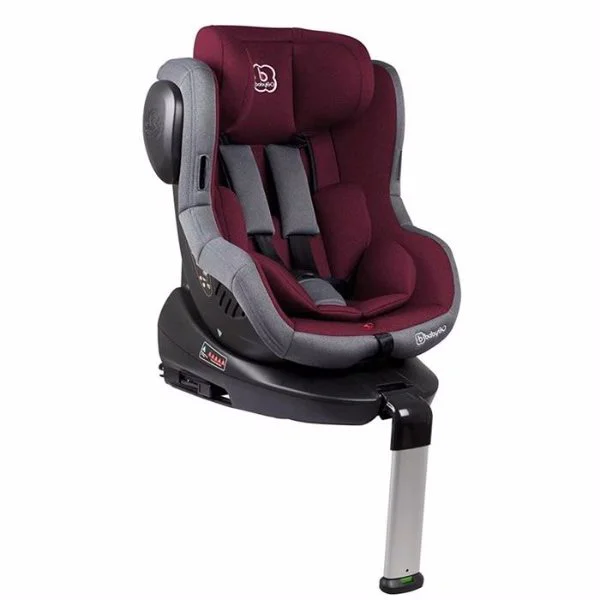 Scaun auto rotativ 360 cu isofix BabyGo ISO 0-18 kg Red